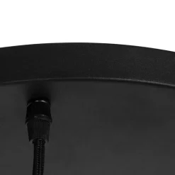 QAZQA Pendelleuchten|Wohnzimmerlampen*Industrielle Hängelampe schwarz mit Beton rund 5-Licht - Pedra