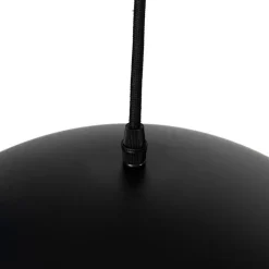 QAZQA Pendelleuchten|Wohnzimmerlampen*Industrielle Hängelampe schwarz mit goldenen 2 Lichtern - Magnax