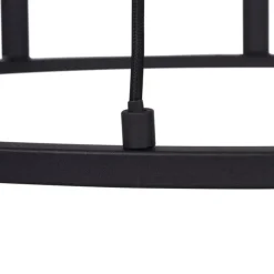 QAZQA Schlafzimmerlampen|Küchenlampen*Industrielle Hängelampe schwarz 9-flammig - Knight