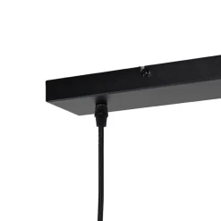 QAZQA Pendelleuchten|Wohnzimmerlampen*Industrielle Hängelampe schwarz mit goldenen 3-Lichtern - Magnax