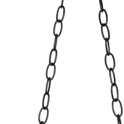 QAZQA Schlafzimmerlampen|Küchenlampen*Industrielle Hängelampe schwarz mit Holz 5-Licht - Regal