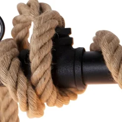 QAZQA Pendelleuchten|Wohnzimmerlampen*Industrielle Hängelampe schwarz 6-Licht - Plural