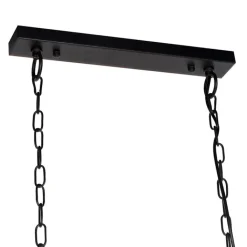 QAZQA Pendelleuchten|Wohnzimmerlampen*Industrielle Hängelampe schwarz 6-Licht - Plural