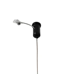 QAZQA Pendelleuchten|Wohnzimmerlampen*Industrielle Hängelampe schwarz mit rundem 4-Licht-Rack - Cage Rack