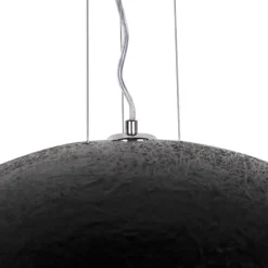 QAZQA Pendelleuchten|Wohnzimmerlampen*Industrielle Hängelampe schwarz mit Gold 70 cm - Magna