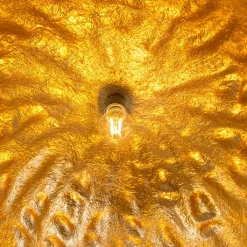 QAZQA Pendelleuchten|Wohnzimmerlampen*Industrielle Hängelampe schwarz mit Gold 50 cm - Magna