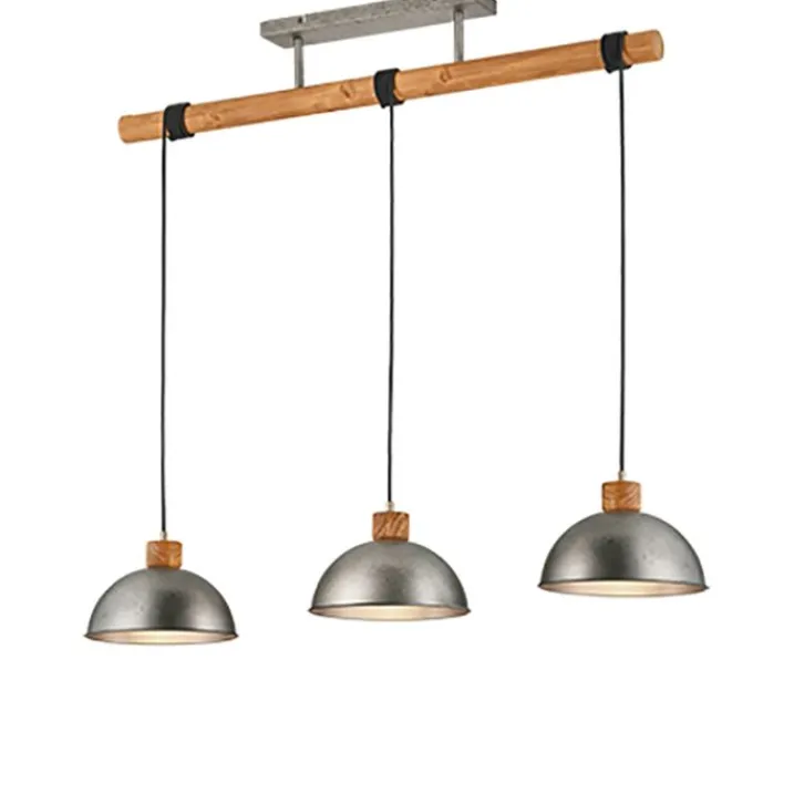 Trio Leuchten Pendelleuchten|Wohnzimmerlampen*Industrielle Hängelampe Stahl 3 Lichter - Arti