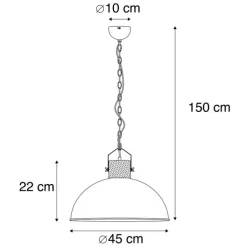 Trio Leuchten Pendelleuchten|Wohnzimmerlampen*Industrielle Hängelampe Stahl - Arti
