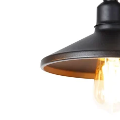 QAZQA Küchenlampen|Esszimmerlampen*Industrielle Hängeleuchte Schwarz 4-flammig - Laser