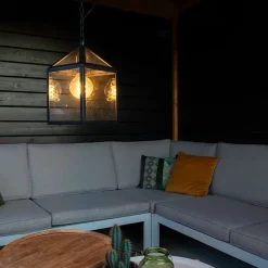 QAZQA Gartenbeleuchtung|Pendelleuchten Außen*Industrielle Outdoor Hängelampe schwarz - Amsterdam