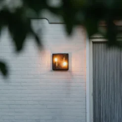 QAZQA Gartenbeleuchtung|Deckenleuchten Außen*Industrielle Outdoor-Deckenleuchte schwarz 2-flammig - Rotterdam