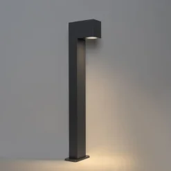 QAZQA Stehlampen Außen|Gartenbeleuchtung*Industrielle Outdoor-Stehleuchte Dunkelgrau 65 cm IP44 - Baleno