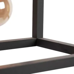 QAZQA Pendelleuchten|Wohnzimmerlampen*Industrielle Pendelleuchte schwarz 4 Lampen - Big Cage 2