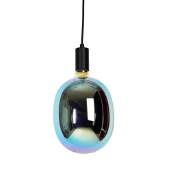 QAZQA Pendelleuchten|Wohnzimmerlampen*Industrielle Pendelleuchte schwarz inkl. LED G170 dimmbar - Facil