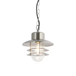 QAZQA Gartenbeleuchtung|Pendelleuchten Außen*Industrielle Pendelleuchte Stahl IP44 - Shell