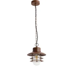QAZQA Gartenbeleuchtung|Pendelleuchten Außen*Industrielle Pendelleuchte Rostbraun IP44 - Shell