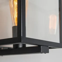 QAZQA Gartenbeleuchtung|Außenwandleuchten*Industrielle quadratische Außenwandleuchte schwarz IP23 - Rotterdam