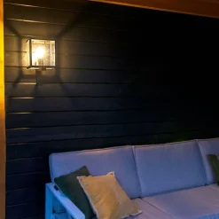 QAZQA Gartenbeleuchtung|Außenwandleuchten*Industrielle quadratische Außenwandleuchte schwarz IP23 - Rotterdam