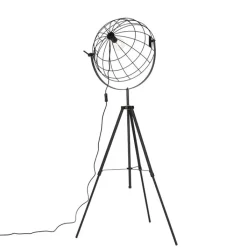 QAZQA Stehlampen|Wohnzimmerlampen*Industrielle Stativ-Stehleuchte schwarz 50 cm verstellbar - Hanze