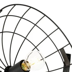 QAZQA Stehlampen|Wohnzimmerlampen*Industrielle Stativ-Stehleuchte schwarz 35 cm verstellbar - Hanze