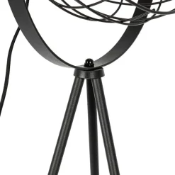 QAZQA Stehlampen|Wohnzimmerlampen*Industrielle Stativ-Stehleuchte schwarz 35 cm verstellbar - Hanze