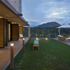 QAZQA Gartenbeleuchtung|Stehlampen Außen*Industrielle Steh-Außenleuchte 70 cm rostbraun IP44 - Dänemark