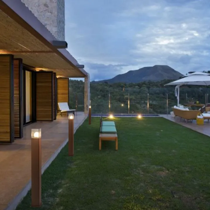 QAZQA Gartenbeleuchtung|Stehlampen Außen*Industrielle Steh-Außenleuchte 70 cm rostbraun IP44 - Dänemark