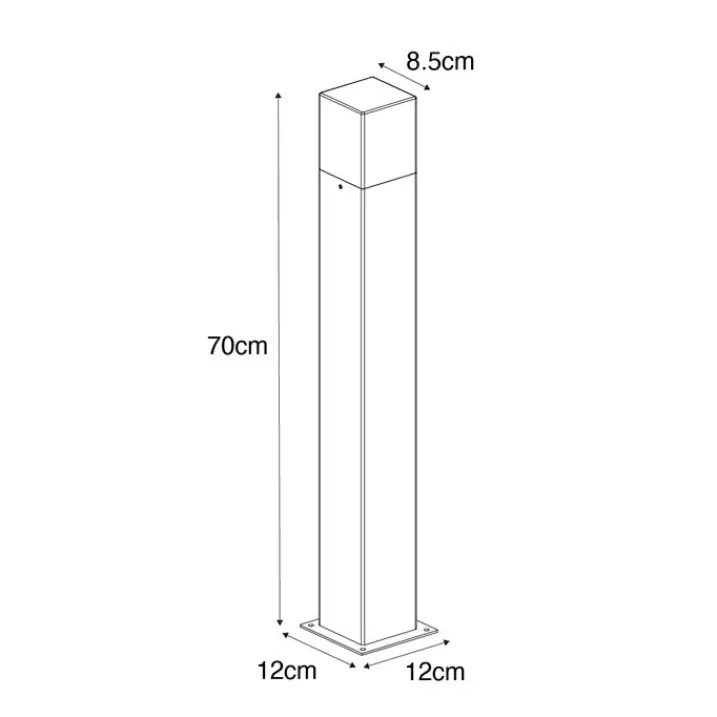 QAZQA Gartenbeleuchtung|Stehlampen Außen*Industrielle Steh-Außenleuchte 70 cm rostbraun IP44 - Dänemark