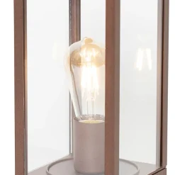 QAZQA Gartenbeleuchtung|Stehlampen Außen*Industrielle stehende Außenlampe rostbraun 40 cm IP44 - Charlois