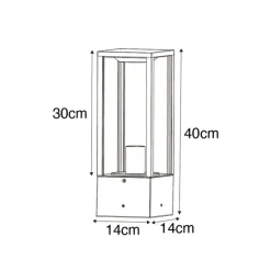 QAZQA Gartenbeleuchtung|Stehlampen Außen*Industrielle stehende Außenlampe rostbraun 40 cm IP44 - Charlois