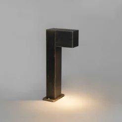 QAZQA Stehlampen Außen|Gartenbeleuchtung*Industrielle stehende Außenlampe Antikgold 35 cm IP44 - Baleno