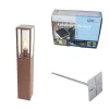 QAZQA Stehlampen Außen|Gartenbeleuchtung*Industrielle stehende Außenlampe rostbraun 80 cm IP44 - Charlois