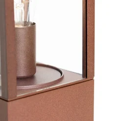 QAZQA Stehlampen Außen|Gartenbeleuchtung*Industrielle stehende Außenlampe rostbraun 80 cm IP44 - Charlois