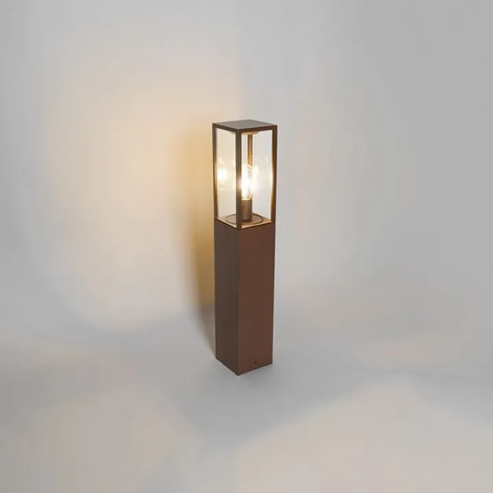 QAZQA Gartenbeleuchtung|Stehlampen Außen*Industrielle stehende Außenlampe rostbraun 80 cm IP44 - Charlois
