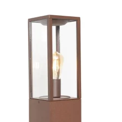 QAZQA Gartenbeleuchtung|Stehlampen Außen*Industrielle stehende Außenlampe rostbraun 80 cm IP44 - Charlois