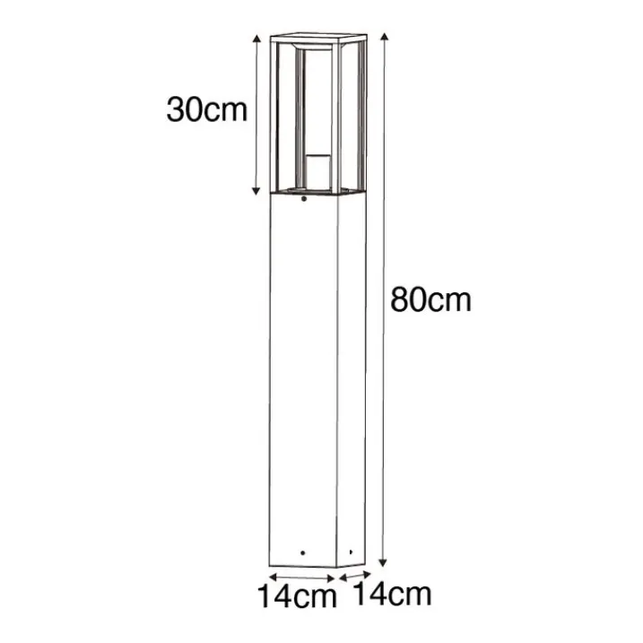 QAZQA Gartenbeleuchtung|Stehlampen Außen*Industrielle stehende Außenlampe rostbraun 80 cm IP44 - Charlois