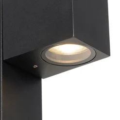 QAZQA Stehlampen Außen|Gartenbeleuchtung*Industrielle stehende Außenlampe schwarz 35 cm IP44 - Baleno