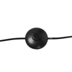 QAZQA Schlafzimmerlampen|Küchenlampen*Industrielle Stehlampe auf Holzstativ mit grauem Schirm - Laos