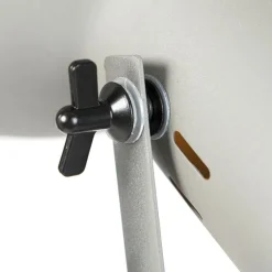 QAZQA Schlafzimmerlampen|Küchenlampen*Industrielle Stehlampe auf Holzstativ mit grauem Schirm - Laos