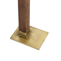 QAZQA Schlafzimmerlampen|Esszimmerlampen*Industrielle Stehlampe Bronze mit Holz - Mangos