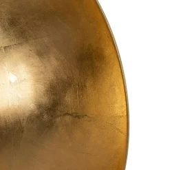 QAZQA Schlafzimmerlampen|Esszimmerlampen*Industrielle Stehlampe schwarz mit Gold 160 cm - Magnax