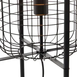 QAZQA Stehlampen|Wohnzimmerlampen*Industrielle Stehlampe schwarz - Bliss Vefa