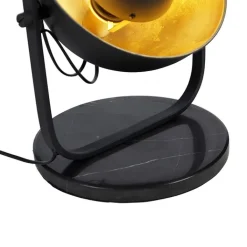 QAZQA Schlafzimmerlampen|Küchenlampen*Industrielle Stehlampe schwarz mit goldenen 3-Lichtern - Emilienne Novo