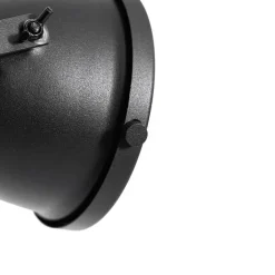 QAZQA Stehlampen|Wohnzimmerlampen*Industrielle Stehlampe schwarz 2 Lichter - Emado