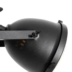 QAZQA Stehlampen|Wohnzimmerlampen*Industrielle Stehlampe schwarz 2 Lichter - Emado