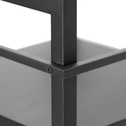 QAZQA Schlafzimmerlampen|Küchenlampen*Industrielle Stehlampe schwarz - Cage Rack