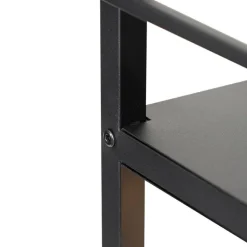 QAZQA Schlafzimmerlampen|Küchenlampen*Industrielle Stehlampe schwarz - Cage Rack