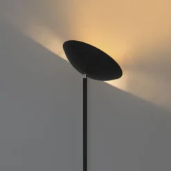 QAZQA Schlafzimmerlampen|Küchenlampen*Industrielle Stehleuchte schwarz mit goldenem Innenleben 60 cm - Magnax