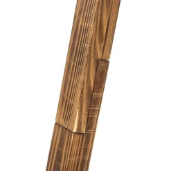 QAZQA Schlafzimmerlampen|Esszimmerlampen*Industrielle Stehleuchte mit Stativ aus Stahl und Holz neigbar – Emado