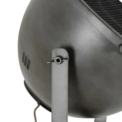 QAZQA Schlafzimmerlampen|Esszimmerlampen*Industrielle Stehleuchte mit Stativ aus Stahl und Holz neigbar – Emado